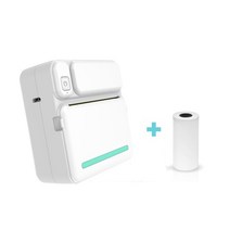 UV인쇄기크리스탈 상업용 프린팅 로고 디자인 HD 미니 무선 휴대용 감열식 프린터 C13 사진 인쇄 기계 라, 21 C19 Blue with 1Roll