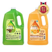 자연퐁 주방세제 3000ml x 2개, 자연퐁 주방세제 솔잎 3000ml x 2개