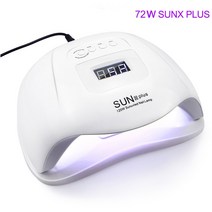 72W 새로운 5 플러스 UV 램프 LED 네일 건조기 모든 젤 폴란드어 태양 빛 Led 매니큐어 적외선 감지 타이머, 한개옵션1, 04 72W SUNX PLUS