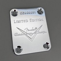 펜더 ST TL Squier 기타 용 커스텀 샵 넥 플레이트, T 20 CusShop Ltd Chrome