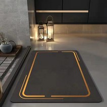 어뮤즈하우스 모던마블 빨아쓰는 규조토 발매트 40*60cm, 스퀘어_그레이, 1개