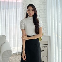 여성용 소프트골지 반팔 티셔츠