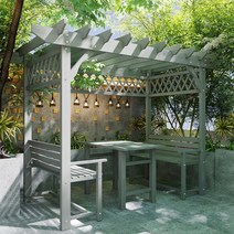 파고라 옥상 정원 테라스 원두막 정자, 길이3mx폭1.7m포도프레임(격자포함)탄화색상