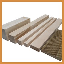 각목 다루끼 목재 재단 각재 DIY 나무 원목, 스프러스 60mm x 60mm, 1300mm