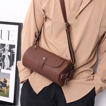 다온마켓 커플 가방 원통형 가죽 숄더 크로스 메신저 실린더백