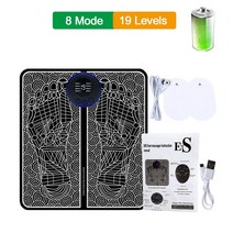 반사 요법 전기 Ems 발 마사지 매트 혈액 순환 스파 다리 통증 완화 패드 바디 등 지압 근육 자극, 06 Pads