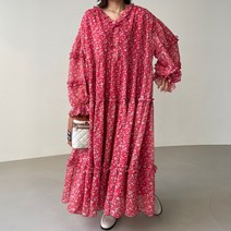 봄 여성 벤티 벨 원피스 쉬폰원피스