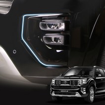 크립톤 모하비 더마스터 크롬죽이기 안개등 커버 몰딩 차량 용품 악세사리, 안개등 (블랙) 2p