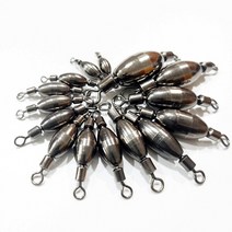 [라이트피싱] 코팅도래추 블랙 호수표기 양도래추 회전 봉돌 고리추 스위벨 루어 대물 싱커, 4.0, 1개