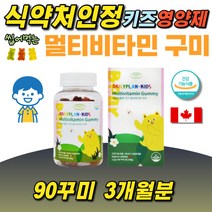 캐나다 씹어먹는 꾸미 키즈 멀티비타민 맛있는 아기 영양제 식약처인증 어린이비타민 성장기 비타민 엽산 비오틴 나이아신 젤리 구미 추어블 초등학생 주니어 종합영양제 유아 아동