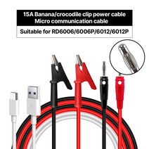 RD X15A RD6006 RD6012 출력을위한 악어 클립 테스트 케이블 및 Nicro 통신 대한 새로운 바나나 플러그, 02 X15A Micro cable