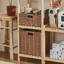 한샘 볼드 라탄 패턴 바스켓 (대), 1.볼드 라탄 패턴 바스켓_브라운(대)