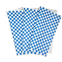 식용구리스 커피머신구리스 커피머신윤활제 DYaprigo 200 Sheets Black and White Checkered Dry Waxed Del, 02 Blue white