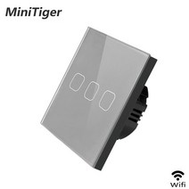 iot스위치 Minitiger 스마트 홈 4 갱 1 웨이 무선 와이파이 EU 표준 터치 스위치 벽 조명 ewelink 앱 제어, [03] WiFi White 3 gang, [01] Null and Fire Line, [01] EU 표준