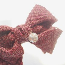 [키치아일랜드] 크로스 스트라이프 바나나 머리핀