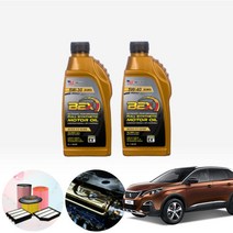푸조 3008 1.6 (BH01) BEX 수입차용 합성엔진오일 필터세트 ONL-011, 5w40 4통+필터포함, 0
