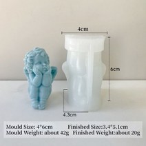 DIY 크리스마스 선물 상자 향기 나는 양초 석고 금형, 앵글-B
