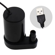 양수기 미니 DC 5V USB 저소음 브러시리스 모터 Pump120L/H Diy 키트용 마이크로 잠수정 워터 펌프, 02 Vertical black