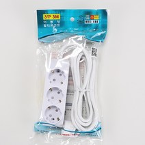일신전기 3구 멀티코드 1.0SQ, 3m, 1개