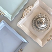 크렘드라크렘 골드 정사각 쁘띠 까르 트레이 6color, 샌드