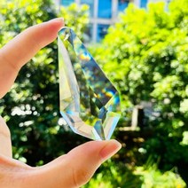 Muy Bien-투명 크리스탈면 처리 브릴리언트 스파클 프리즘 썬 캐처 벽걸이 드롭 샹들리에 펜던트 레인보우 메이커 1개 가정용 데코, 01 75mm Arrow