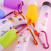 (카라비너포함) 고리형 용기 모음 60ml 80ml 원터치캡 리필용 휴대용 여행용 공병, OC_8 PE고리형튜브용기 80ml 투명_비너_랜덤