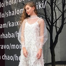 슬림핏 롱원피스 기간 특별 행사 화이트 신부 휴가 드레스 생일 연회 짧은 게스트