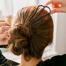 디엠몰 다양한 헤어스타일 연출가 올림머리 고정핀 U핀 유핀 머리핀 헤어 실핀 삼지창핀