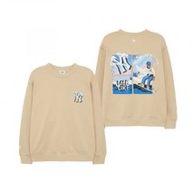 남자 여자 맨투맨 스웨트 셔츠 엠엘비 라이크 데일리 오버핏 NY (L.Sand)