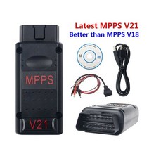 자동차 스캐너 차량 점검기 진단기 MPPS V18 V22 V21 메인 Tricore Multiboot 브레이크 아웃 케이블 ECU 칩 튜닝 인터페이스 OBD2 도구 언어, MPPS V21