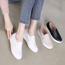 국내생산 천연가죽 여성슬립온 밴딩 슬립온 편한단화