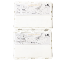 화양년화 접이식 미니 책상 정리함 2개 수납정리함, 소형 2개, 화이트