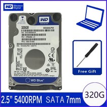 HDD wd 블루 320GB 2.5인치 sata ii 내부 하드 디스크 드라이브 hdd