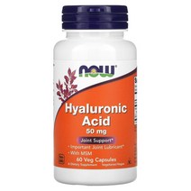 나우푸드 Hyaluronic Acid 50 mg 60 식물성 캡슐es, 60 Count