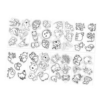 슈링클스종이 열수축 플라스틱 작아지는 마술 마법 종이 키링 만들기 패턴이있는 8 조각 수축 플라스틱 시트 열 수축 종이 연필 선물 diy 액세서리 성인 소년 소녀 만들기 펜던트, 동물