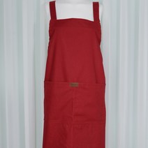 사랑예감 국내산 패션 수제 앞치마, 빨강