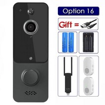 도어벨 비디오 EKEN T9 초인종 카메라 1080P 스마트 WIFI IP67 비바람에 견디는 비주얼 인터콤 야간 투시경 IP 도어 벨 PIR 무선, China_Option 16 | AU Plug