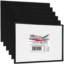US Art Supply 12.7 X 17.8 cm 블랙 전문 아티스트 품질 중성 캔버스 패널 6팩 (6개의 싱글 전체 케이스 1개) 바이오더, 12 x 12