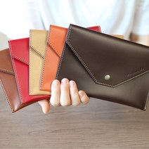 모두샵 수제 천연 가죽 통장지갑 통장케이스 이니셜각인가능, 정자체(고딕체), 베이지, 1개