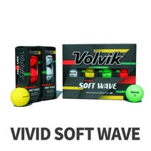 볼빅 NEW 3피스 소프트웨이브 비비드 골프공 VAPHHCB, 비비드 웨이브 4컬러 혼합