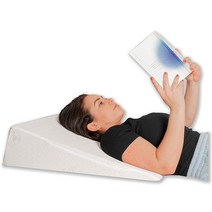 Bed Buddy 메모리 폼 웨지 베개 메모리 폼 베개 커버 포함 등 지지용 쿨링 삼각형 베개 웨지 편안한 수면 독서 및 수술 후 회복 19.1cm(7.5인치) 화이트 19