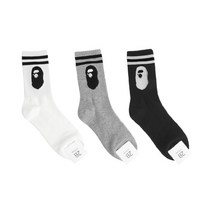 남자중목 고급면 양말 베이프 스포츠 3종색상 택1