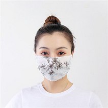 선스크린 쉬폰 마스크 여성 프린팅 얇은 재사용 가능 레이디 페이스 용 세탁 입 여름 방풍, 03 C