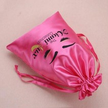 새틴 헤어 가방 포장 번들 실크 Drawstring 파우치 쥬얼리 화장품 파티 선물 향 주머니 신발 천으로 스토리지 자루 인쇄 로고