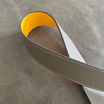 가죽공예 재료 부자재 피코틴 켈리 백 숄더 스트랩 토고 소가죽 Etoupe 색상 차단 디자인 스틸 버클 가방, 02 Silver buckle_05 110cm
