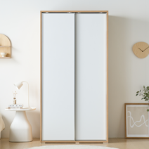 레오가구 슬라이딩원 화이트 우드 옷장 1000, 기본구성