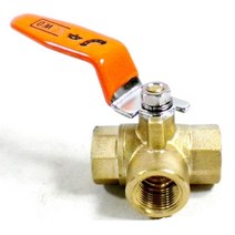 유체x에어용 국산 신주 삼방 볼밸브 25A 고강도 조인트 안전, 1개