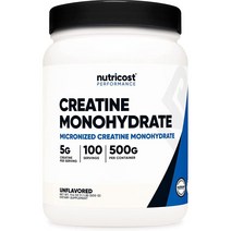 뉴트리코스트 크레아틴 모노하이드레이트 5000mg 파우더 500g, 기본, 1개