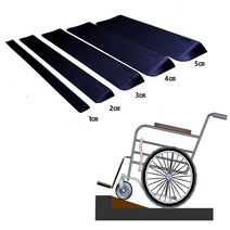 단차해소기(블랙) 문턱 경사로 이동시 휠체어 이동시 실내경사로 이동시, 1개, URB-PR005(블랙)