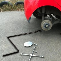 아웃트리거 트레일러잭 크랭크 렌치 금속 트레일러 차량 타이어 교체 노력 절약 캠핑, 없음